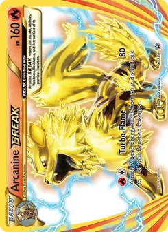 Arcanine BREAK — XY Black Star Promos #XY180, 2013. Illustrated by 5ban Graphics.
