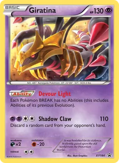 Giratina — XY Black Star Promos #XY184, 2013. Illustrated by 5ban Graphics.
