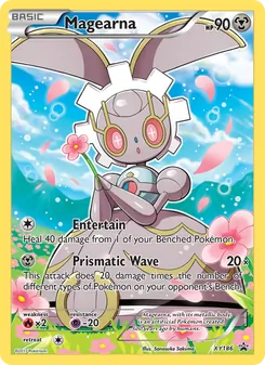 Magearna — XY Black Star Promos #XY186, 2013. Illustrated by Megumi Mizutani.