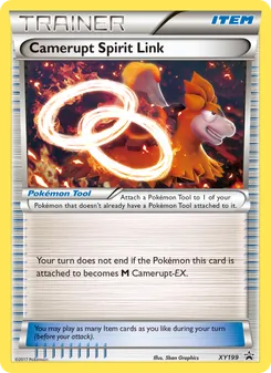 Camerupt Spirit Link — XY Black Star Promos #XY199, 2013. Illustrated by 5ban Graphics.
