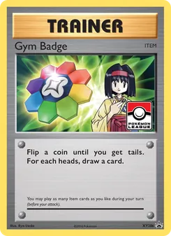 Gym Badge — XY Black Star Promos #XY206, 2013. Illustrated by 5ban Graphics.