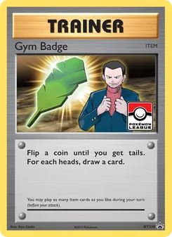 Gym Badge — XY Black Star Promos #XY210, 2013. Illustrated by 5ban Graphics.
