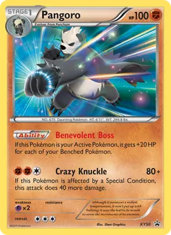 Pangoro — XY Black Star Promos #XY50, 2013. Illustrated by 5ban Graphics.