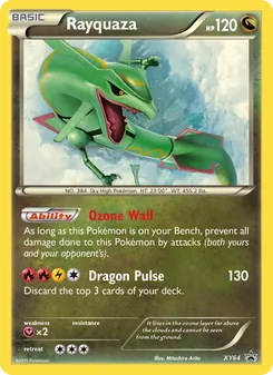 Rayquaza — XY Black Star Promos #XY64, 2013. Illustrated by Mitsuhiro Arita.