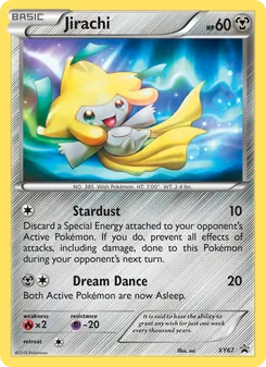 Jirachi — XY Black Star Promos #XY67, 2013. Illustrated by sui.