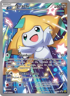 Jirachi — XY Black Star Promos #XY67a, 2013. Illustrated by sui.