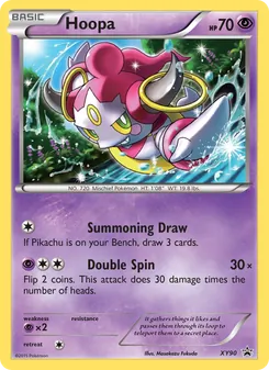 Hoopa — XY Black Star Promos #XY90, 2013. Illustrated by Masakazu Fukuda.