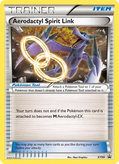 Aerodactyl Spirit Link — XY Black Star Promos #XY99, 2013. Illustrated by 5ban Graphics.