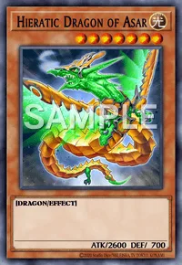 Hieratic Dragon of Asar, Yu-Gi-Oh! card, LIGHT