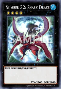 Number 32: Shark Drake, Yu-Gi-Oh! card, WATER