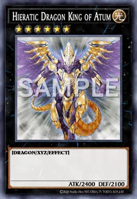 Hieratic Dragon King of Atum, Yu-Gi-Oh! card, LIGHT