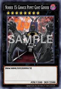 Number 15: Gimmick Puppet Giant Grinder, Yu-Gi-Oh! card, DARK