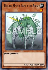 Uniflora, Mystical Beast of the Forest, Yu-Gi-Oh! card, EARTH