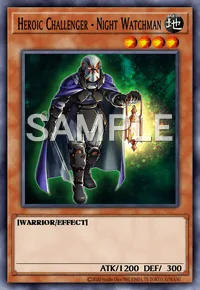 Heroic Challenger - Night Watchman, Yu-Gi-Oh! card, EARTH