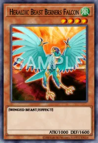 Heraldic Beast Berners Falcon, Yu-Gi-Oh! card, WIND