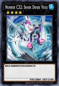Number C32: Shark Drake Veiss, Yu-Gi-Oh! card, WATER