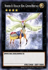 Number 8: Heraldic King Genom-Heritage, Yu-Gi-Oh! card, LIGHT