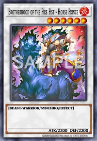 Brotherhood of the Fire Fist - Horse Prince, Yu-Gi-Oh! card, FIRE