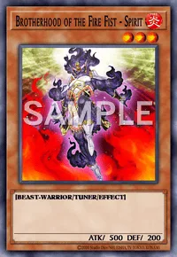 Brotherhood of the Fire Fist - Spirit, Yu-Gi-Oh! card, FIRE