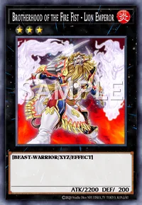 Brotherhood of the Fire Fist - Lion Emperor, Yu-Gi-Oh! card, FIRE