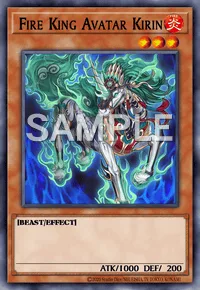 Fire King Avatar Kirin, Yu-Gi-Oh! card, FIRE