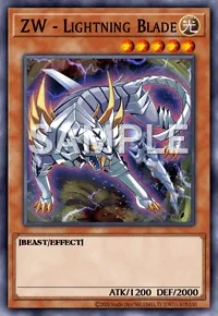ZW - Lightning Blade, Yu-Gi-Oh! card, LIGHT