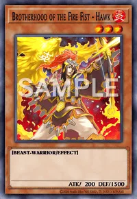 Brotherhood of the Fire Fist - Hawk, Yu-Gi-Oh! card, FIRE