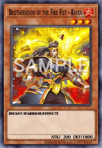 Brotherhood of the Fire Fist - Raven, Yu-Gi-Oh! card, FIRE