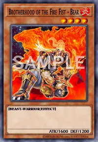 Brotherhood of the Fire Fist - Bear, Yu-Gi-Oh! card, FIRE