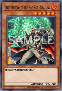 Brotherhood of the Fire Fist - Swallow, Yu-Gi-Oh! card, FIRE