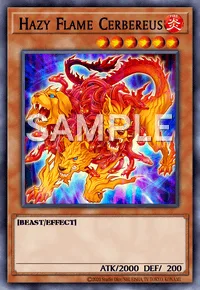 Hazy Flame Cerbereus, Yu-Gi-Oh! card, FIRE