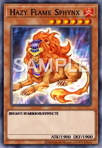 Hazy Flame Sphynx, Yu-Gi-Oh! card, FIRE