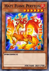 Hazy Flame Peryton, Yu-Gi-Oh! card, FIRE