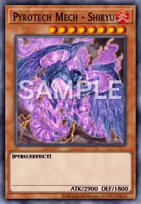 Pyrotech Mech - Shiryu, Yu-Gi-Oh! card, FIRE