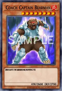 Coach Captain Bearman, Yu-Gi-Oh! card, FIRE