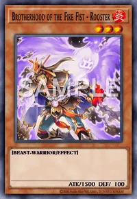 Brotherhood of the Fire Fist - Rooster, Yu-Gi-Oh! card, FIRE