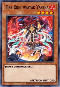 Fire King Avatar Yaksha, Yu-Gi-Oh! card, FIRE