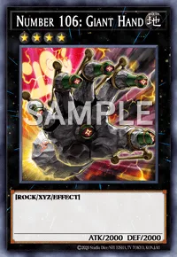 Number 106: Giant Hand, Yu-Gi-Oh! card, EARTH