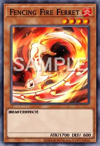 Fencing Fire Ferret, Yu-Gi-Oh! card, FIRE
