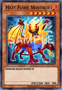 Hazy Flame Mantikor, Yu-Gi-Oh! card, FIRE