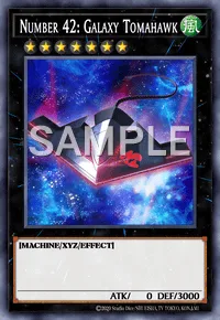 Number 42: Galaxy Tomahawk, Yu-Gi-Oh! card, WIND