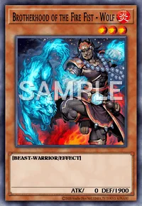 Brotherhood of the Fire Fist - Wolf, Yu-Gi-Oh! card, FIRE