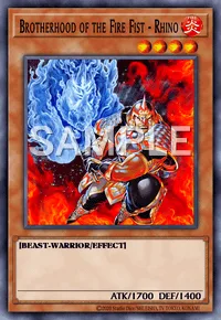 Brotherhood of the Fire Fist - Rhino, Yu-Gi-Oh! card, FIRE