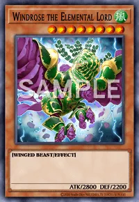 Windrose the Elemental Lord, Yu-Gi-Oh! card, WIND