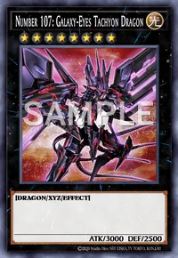 Number 107: Galaxy-Eyes Tachyon Dragon, Yu-Gi-Oh! card, LIGHT