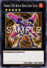 Number C105: Battlin' Boxer Comet Cestus, Yu-Gi-Oh! card, FIRE