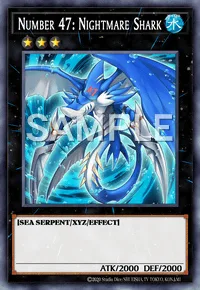 Number 47: Nightmare Shark, Yu-Gi-Oh! card, WATER