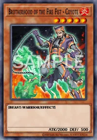 Brotherhood of the Fire Fist - Coyote, Yu-Gi-Oh! card, FIRE