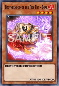 Brotherhood of the Fire Fist - Boar, Yu-Gi-Oh! card, FIRE