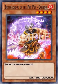 Brotherhood of the Fire Fist - Caribou, Yu-Gi-Oh! card, FIRE